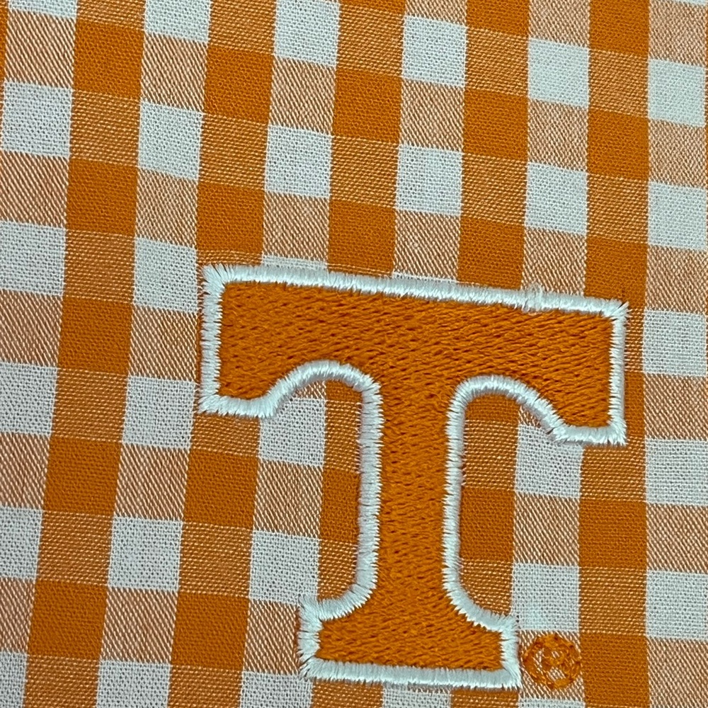 Garb Team University of Tennessee VOLS Orange Gingham Button-down Shirt size 5-6 - Picture 7 of 13